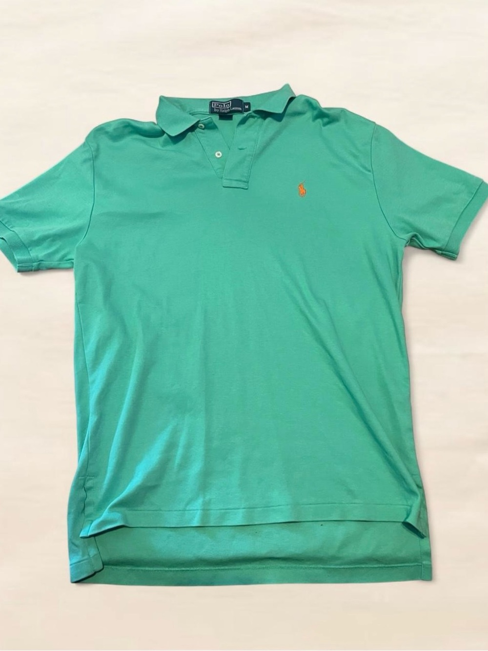 Polo Ralph Lauren Turquoise Custom Fit Polo Shirt Size M